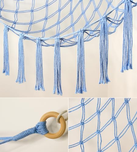 mirolam Stuffed Animal Storage Hammock Net - Toy Hammock Net for Stuffed Animals Corner - Hanging Stuff Animal Organizer Holder Large Size Baby Nursery Room Decor-Blue - color: BabyBlue, size: XL Large(51L"*51H"*65"W)