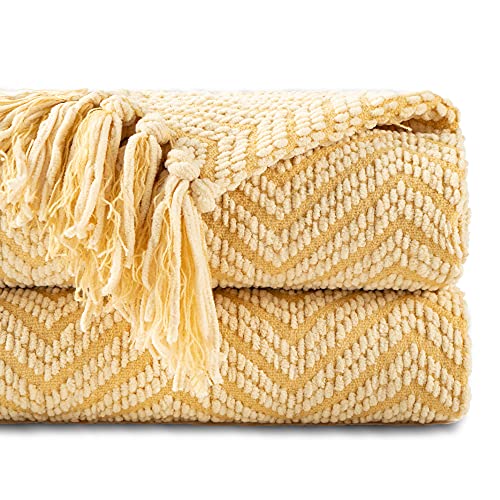 BATTILO HOME Yellow Throw Blanket for Couch, Fall Decor Blankets & Throws, Fall Throw Blanket for Autumn Halloween Decoration, Yellow Throw Blankets for Bed Sofa, 50"x60" - color: Yellow, size: 50"x60"