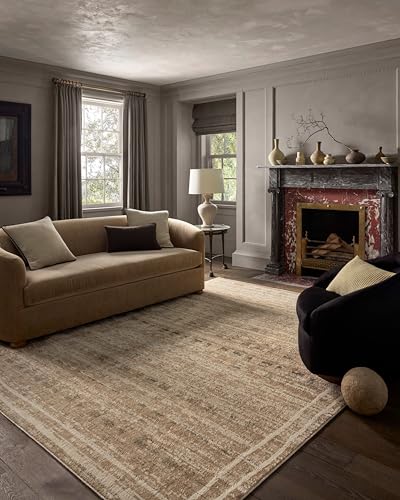 Loloi Jeremiah Brent Bleecker Collection BLE-07 Khaki/Natural 4'-0" x 6'-0" Accent Rug - color: Khaki / Natural, size: 4' x 6' (Rectangular)