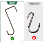 ESFUN 6 Pack 2 x 6 inch Fence Hooks Patio Hooks Brown Powder Coated Steel Hangers fits Easily for Vinyl Fences Indoor & Outdoor Hanging Lights, Plants & Planters, Bird Feeder, Pool Equipment