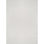 CAMILSON Easy Jute Rug 8x10, Indoor Outdoor Off-White Farmhouse Area Rugs for Living Room Patio and Kitchen Rug, Solid Woven Design, Easy-Cleaning, Non Slip Washable Outside Carpet Alfombras (8 x 10)