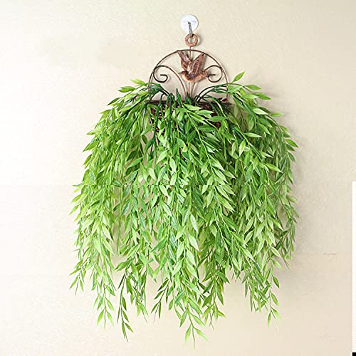GBESTWOOW Artificial Willow Plant Fake Greenery Vine for Home Decoration Indoor Outdoor Decor - Not Included Basket- 6pcs - size: Weeping Willow-20inch-6 pcs