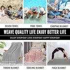 Genovega Large Throw Blanket Yoga Blanket Turkish Beach Towel Women Birthday 60th 50th 40th 30th Ideas Mother Day Grandma Nana Wife Sister Girlfriend Her Female Boss Teacher Father Husband Son - color: Rustic, size: Giant Large 82''x88''