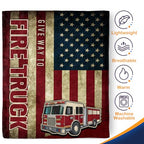 Firefighter Blanket Gifts for Men - Fire Truck American Flag Fireman Practitioner Fire Fighter Throw Appreciation Gifts for Boy Adult Son Firefighters' Day Christmas lightweight Blanket 50"x60" - color: Firefighter 1