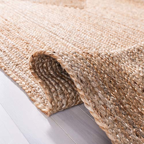 SAFAVIEH Area Rug 2x3 - Cape Cod Collection - Natural Brown, Handmade Braided Flat Weave Jute (CAP252A) - size: 2' x 3' (Rectangular)