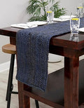 Unique Loom Braided Jute Collection Area Rug - Dhaka (1' 2" x 8' Table Runner, Navy Blue) - color: Navy Blue, size: 1'2" x 8' (Table Runner)