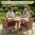 4 Pack 19x19 Inch Shredded Foam Chair Cushions with Straps - All-Season Seat Pads for Indoor/Outdoor Dining, Office, Patio, Kitchen Chairs (Beige, 19 INCH × 19 INCH) - color: Beige