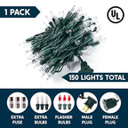 Joiedomi Clear Christmas String Lights Indoor,150 Count Mini White Fairy Light,31.2FT Lighting Decor for Patio Dorm Classroom Bedroom Holiday Wedding Party Garland Birthday Festival,Green Wire - size: 150 Lights