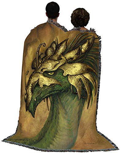 Pure Country Weavers Rey Vultan Dragon Blanket by Ciruelo - Gift Fantasy Tapestry Throw Woven from Cotton - Made in the USA (72x54) - color: Rey Vultan