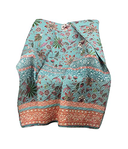 Greenland Home Barefoot Bungalow Audrey Throw Blanket, 50 x 60-inch, Turquoise - color: Turquoise