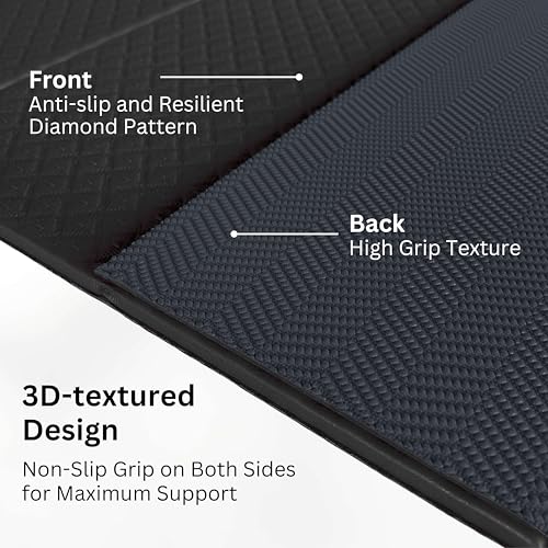 Foldable Yoga Exercise Mat, 6mm/8mm/10mm/12mm Thickness, 72 x 24 Inch - Lightweight, Anti-Slip, and Easy to Store for Yoga, Pilates, Home Workouts, and Floor Exercises - color: Black, size: 24" x 72" x 1/4"