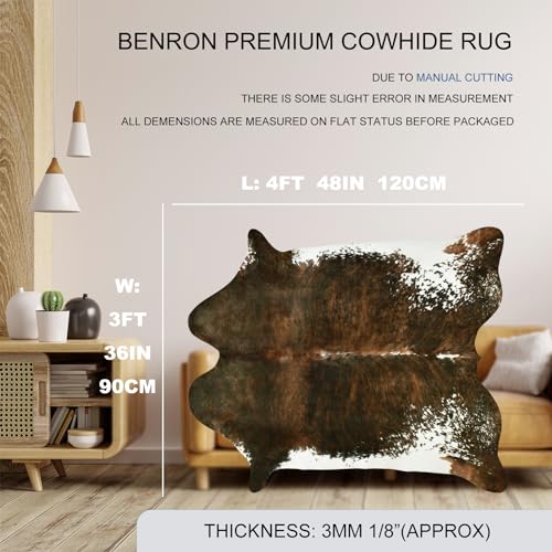 BENRON Faux Cowhide Rug Small, Western Cow Hide Rugs for Entryway Kitchen Hallyway Western Home Decor, Non Slip Cute Rug with Irregular Animal Skins and Hides, Olive Green, 2.9 x 3.9ft - color: Olive Green, size: 2'11" x 3'11" (Irregular)