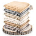 Cashmere Blanket – Hand Woven 100% Pure Wool Throw Blanket, 135 x 270 cm – Herringbone Pattern Cozy, and Soft Blanket for Bed, Sofa, or Couch - Made in Nepal - color: Gold Beige