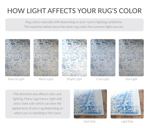 SAFAVIEH Adirondack Collection Accent Rug - 2'6" x 4', Grey & Blue, Distressed Vintage Floral Design, Non-Shedding & Easy to Clean, Ideal for Front Door, Kitchen, Entryway, Foyer (ADR109A) - color: Grey/Blue, size: 2'6" x 4' (Rectangular)