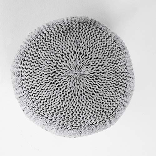 Christopher Knight Home Yuny Fabric Pouf, Grey - color: Grey