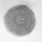 Christopher Knight Home Yuny Fabric Pouf, Grey - color: Grey