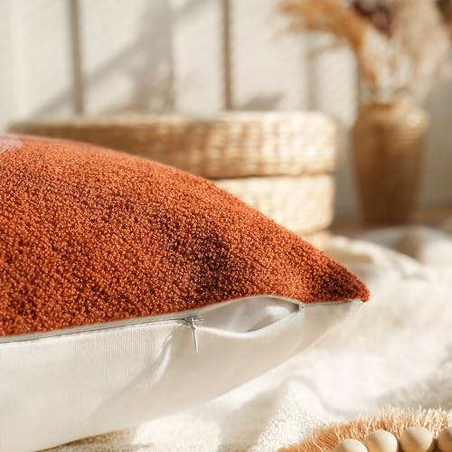 Tufted Boho Textured Accent Throw Pillow Covers 18x18,Soft Mid Century Decorative Art Minimalist Geometric Sun Throw Pillowcases for Couch Sofa Bedroom Living Room,1PC - color: Brown，yellow