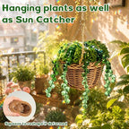 GUJYUYIF Beaded Plant Kit Green Glass Beads for Plant Making with Rattan Basket, Hanging Suncatchers Beading Kit for Jewelry Making DIY Craft Kit Plants - color: Basic Green