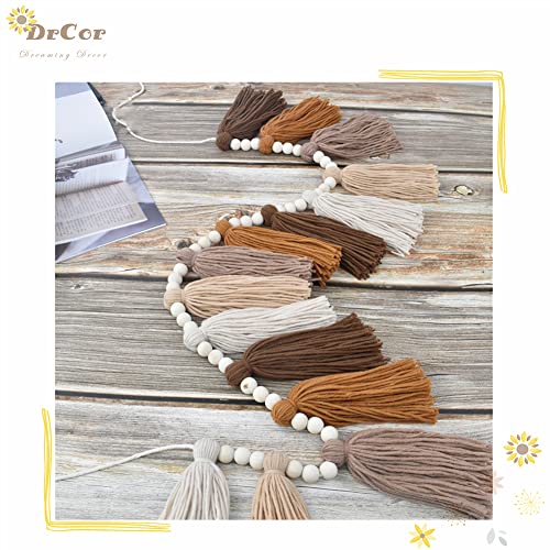 DrCor Boho Terracotta Rainbow Tassel Garland – Classroom Decor for Teachers, Bulletin Board Decorations, Back to School Wall Hanging for Nursery, Kids Room, Baby Shower & Party Decor
