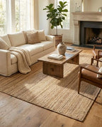 Rugs.com - Braided Jute Rug – 10' x 13' 1 Natural Hand Braided Jute Rug – Eco-Friendly, Coastal Style for Living Rooms and Large Offices - size: 10' x 13' (Rectangular)