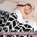 VENTIMI Electric Blanket Queen, 84" x 90" Heated Blanket with 9 Heat Levels & 2-4-8-10 Hours Auto Off, Fast Heating Blanket with ETL & FCC Certification, Black - color: Black, size: Queen