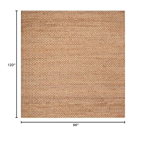 SAFAVIEH Area Rug 8x10 - Natural Fiber Collection - Large - Natural, Handmade Jute, Farmhouse Style, Ideal for Living Room, Bedroom, Dining Space (NF870A) - size: 8' x 10' (Rectangular)
