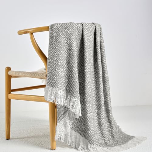 BOURINA Throw Blanket Soft Lightweight Cozy Throw for Bed Couch Decorative Blanket, Light Grey 50" x 60" - color: Qqs-light Grey, size: 50"x60"