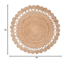 SAFAVIEH Natural Fiber Round Collection 4' Round Natural NFB252A Handmade Boho Country Charm Jute Area Rug - size: 4' (Round)