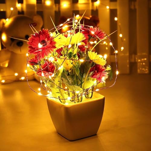 Joomer Fairy String Lights 66FT 200 LEDs Plug in Fairy Lights Indoor Copper Wire String Light DIY for Bedroom, Parties, Wedding, Christmas, Outdoor, Indoor Decoration (Warm White, Non-Connectable) - color: Warm White, size: 200led