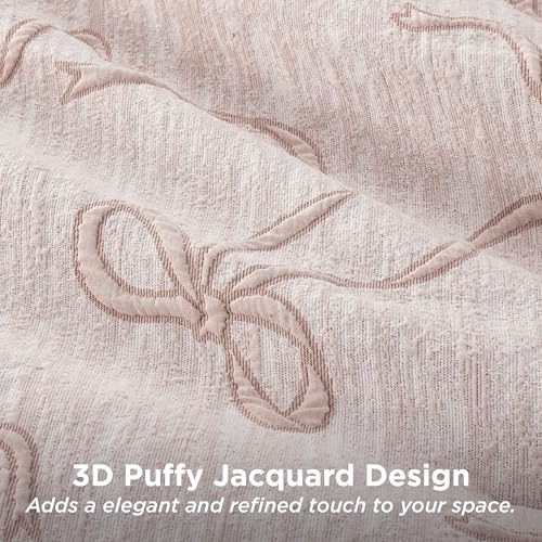 Bedsure Pink Comforter Set Queen, GentleSoft™ 3 Pieces Breathable Bow Comforter Set Women Girls with 2 Pillow Shams, Cute Queen Bedding Sets Pink Room Decor Aesthetic Bedroom Decor, 90x90 Inches - color: 01 - Bow Pink, size: Queen (90" x 90")