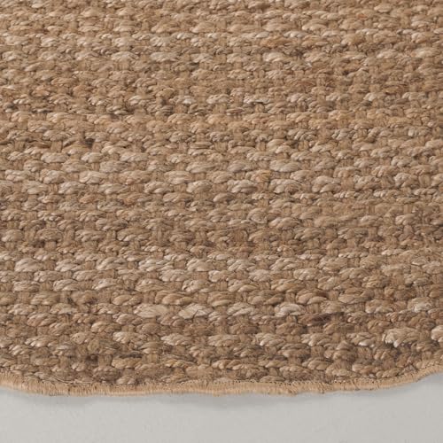 SAFAVIEH Natural Fiber Collection Area Rug - 6' Round, Natural, Handmade Jute, Ideal for The Living Room, Dining, Bedroom (NF402A) - size: 6' (Round)