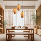 Bamboo Lamp Shade, 2-Pack Hand-Woven Bamboo Rattan Hanging Light Shade,D 9.05" Rattan Table Lamp Shade for Floor Lamp, Wall Sconces Light Cover Table Light,Pendant light - color: Bamboo 9.05 in 2-Pack