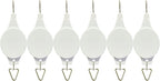 Pack Plant Hook Pulley, Retractable Plant Hanger Easy Reach Hanging Flower Basket for Garden Baskets Pots and Birds Feeder Hang High up and Pull Down to Water Or Feed (White 6Pack)