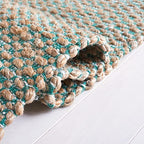 SAFAVIEH Natural Fiber Collection Runner Rug - 2'6" x 8', Natural & Green, Handmade Farmhouse Boho Coastal Rustic Jute, Ideal for High Traffic Areas in Living Room, Bedroom (NF874Y) - color: Natural/Green, size: 2'6" x 8' (Runner)