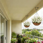 12 inch Metal Hanging Baskets for Plants Outdoor, 2 Pack Metal Wire Hanging Basket Planter with Coco Liner Flower Pots for Indoor Outdoor Garden Porch Patio, Heart-Shaped - size: 12" x 2 Pack, style: Heart