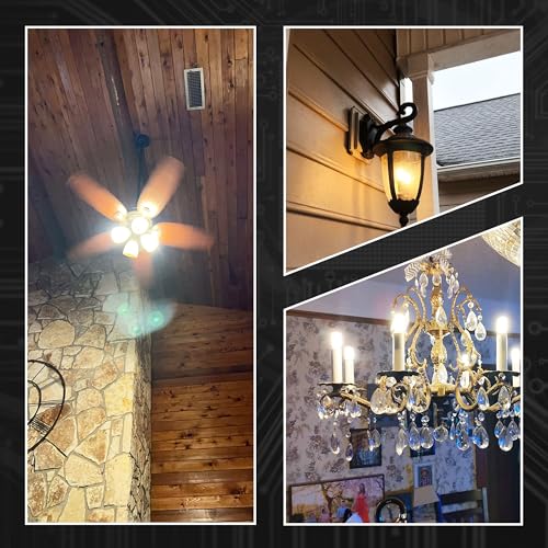 E12 Dimmable LED Candelabra Light Bulbs 100 Watt Equivalent 2700K Warm White 1000 Lumen 10W E12 C7 T6 LED Corn Bulbs for Home Decorative Chandelier Ceiling Fan Pendant Lighting Salt Lamp,3 Pack - color: 2700k Warm White, size: 10 Watt-Dimmable-3 Pack