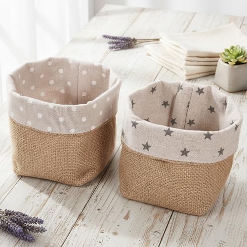 2 Pack Hanging Basket for Door, Small Wall Hanging Storage Bags Jute Wall Basket Decor Foldable Walls Hangings Baskets Boho Camper Decorative Bag for Key, Sunglasses, Wallet on Door,with Mounting Hook