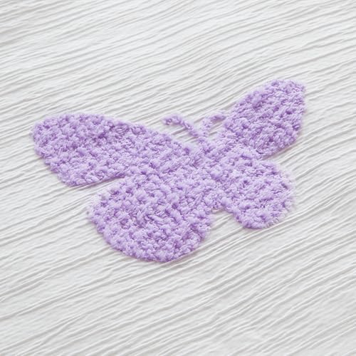 Intelligent Design Kids Rio Twin Duvet Set – Girls’ Reversible Tufted Chenille Bedding with Pastel Purple Butterflies and Pink Dot, 2pcs - color: Multicolor, size: Twin