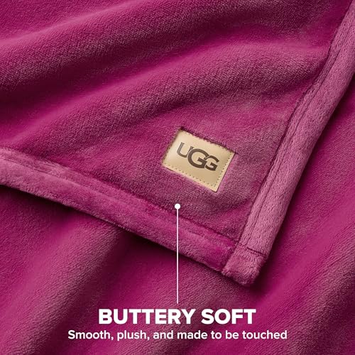 UGG Coco Throw Blanket – Soft & Cozy Blanket for Couch, Graduation Gifts or Teacher Birthday Gifts for Women Mom Her, 50" x 70", Strawberry Pink - color: Strawberry Pink