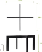 IZIDDO Plant Stand Indoor Outdoor,Metal Mid-Century Pot Stand,Modern Plant Holder Rattan Flower Plant Stool,Low Short Plant Stands for Indoor Fit 5-12 Inch Pot,Black(Pot & Plant Not Included)