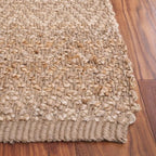 SAFAVIEH Natural Fiber Collection Area Rug - 9' x 12', Natural, Handmade Farmhouse Fringe Jute, Ideal for High Traffic Areas in Living Room, Bedroom (NF731A) - size: 9' x 12' (Rectangular)