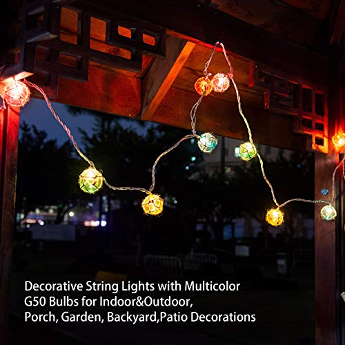 Brillarlights Nautical Fishing Float String Lights, Beach Themed Buoy Lights Set of 10 Multicolor String Lights for Indoor Home Decor and Outdoor Patio Decorations - color: Multicolor