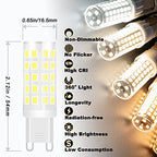 ALIDE G9 Led Bulbs 5W 6000K Daylight Cool Bright White,50W-60W Halogen Equivalent, AC120V T4 G9 Bi-pin Led Bulbs for Chandelier Pendant Lighting,550LM,10Pack, Non-Dimmable - color: 5w 6000k Daylight