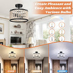 Farmhouse Boho Light Fixture - Wood Beaded Chandelier, Rustic Semi Flush Mount Ceiling Light, Black 2-Light Nursery Light Fixture for Kitchen Island Foyer Hallway Bedroom Living Room, E26 Base - color: Black Chandelier