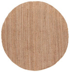 SAFAVIEH Natural Fiber Collection Area Rug - 6' Round, Natural, Handmade Jute, Ideal for The Living Room, Dining, Bedroom (NF402A) - size: 6' (Round)