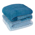 PAVILIA Teal Blue Ombre Fleece Throw Blanket for Couch Sofa Bed, 50x60 - color: Gradient - Sea Blue, size: 50 x 60 Inches - Throw