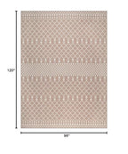 Nourison Home Positano Beige 8' x 10' Area Rug - Easy Clean, Non Shedding, Bed Room, Living Room, Dining Room, Kitchen (8' x 10') - color: Beige, size: 8' x 10' (Rectangular)