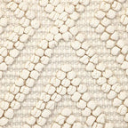 Parkland Collection LIDA 20x20 Off-White Boho Throw Pillow, Hand Woven Textured Cotton Tufted Geometric Accent Cushion with Insert