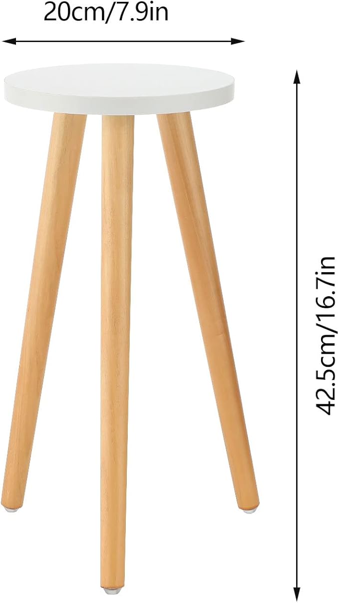 Wood Plant Stand Indoor, Mid Century Modern Planter, Wood Flower Pot Stand, Tall Holder Plant Stands for Indoor Boho Rustic Wooden Stool for Plant Pot Holder(A2)