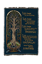 Pure Country Weavers The Viking Prayer Blanket XL - Tree of Life - Norse Gift Tapestry Throw Woven from Cotton - Made in the USA (82x62)